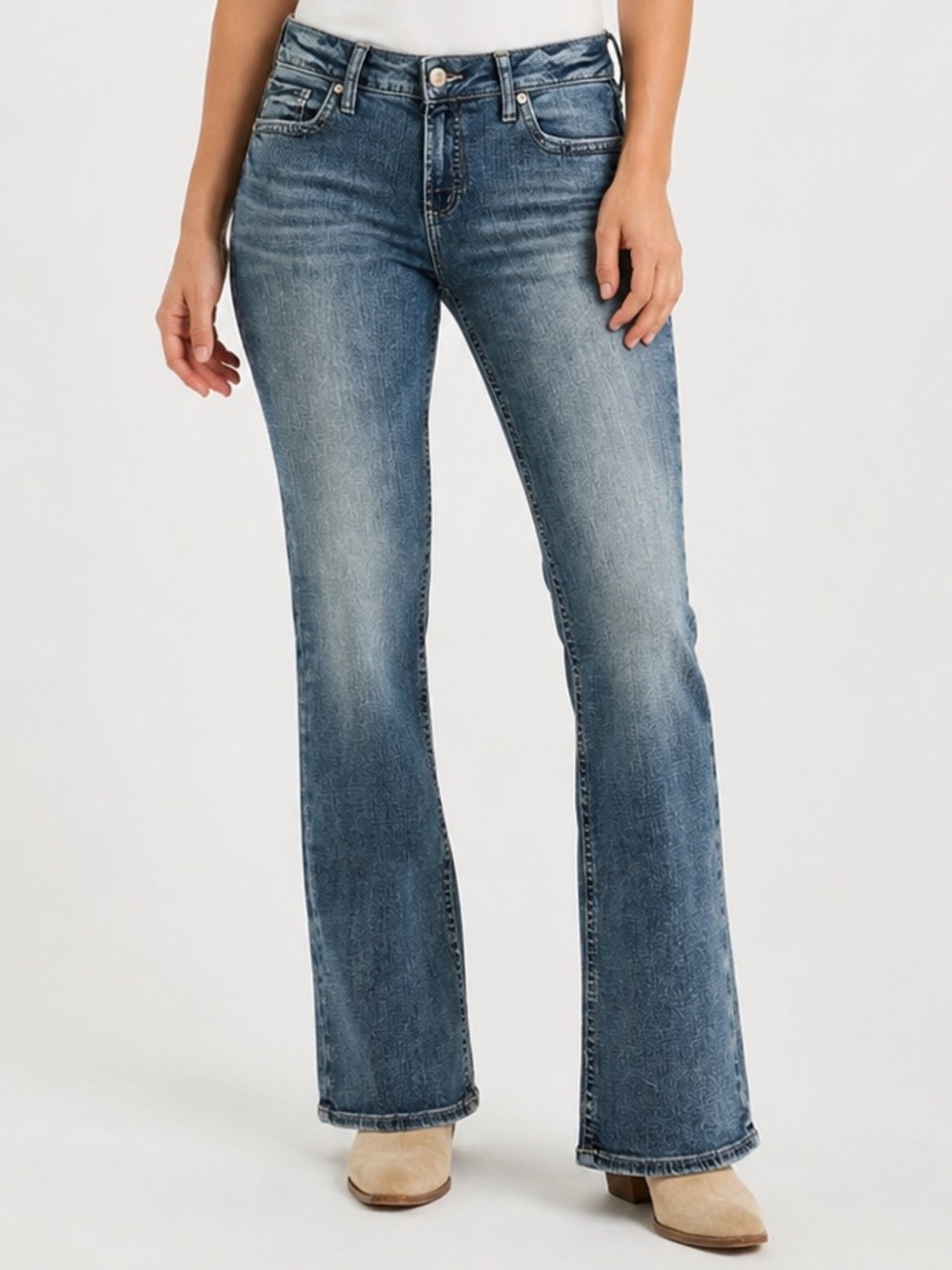 Silver Jeans Co Britt Slim Bootcut Jeans 30x33 Fits 32x32 Stretch Medium Wash